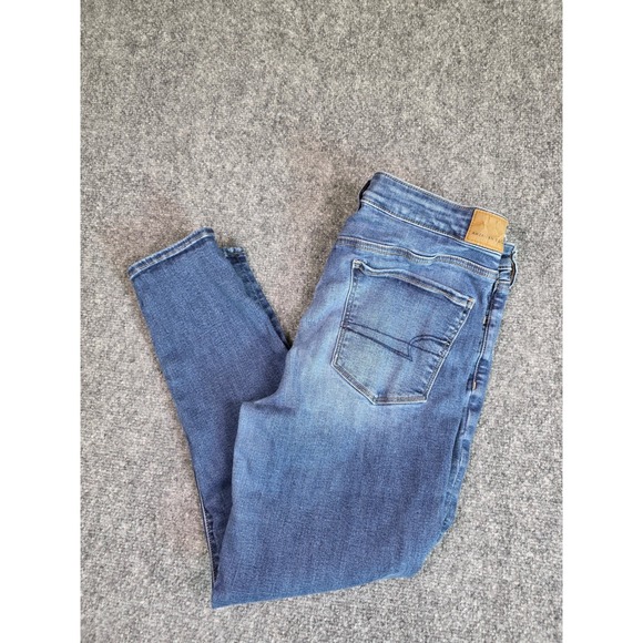 American Eagle Jeans Woments 16 Short Ne(x)t Level Stretch Skinny Blue - Picture 7 of 11
